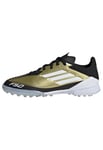 adidas F50 League Messi Football Boots Turf, Gold Metallic/Cloud White/Core Black, 10.5 UK