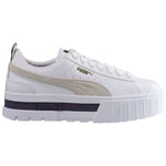 Puma Mayze Lace-Up White Smooth Leather Womens Trainers 381983 16