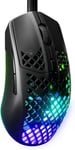 Aerox 3 - Souris gaming RGB perforée - Conception étanche ultralégère - Capteur optique TrueMove Core 8 500 DPI - Onyx