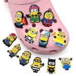 12 st Minions Despicable Me skosmycken för Clog Croc skor DIY dekoration sandaler accessoarer fans barn vuxna festgåvor