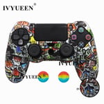 Graffiti F - Capuchons De Protection Antidérapants En Silicone Pour Manette Sony Dualshock 4, Ps4 Pro Slim, Capuchons De Poignée Analogiques