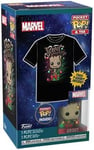 Funko Pocket Pop! Tee (Child): Guardians of the Galaxy - Holiday Groot Vinyl Figure T-Shirt (S)