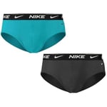 Nike Brief 2PK Underwear Lot de 2 Slips Everyday 0000KE1084, Dusty Cactus/Anthracite, XS