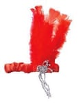 Red Feather Flapper Headband Charleston Bugsy Malone Gangster Fancy Dress