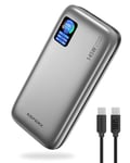 AsperX Batterie Externe de 24000mAh avec 3 Ports Puissance 145 W, Power Bank Charge Rapide, Écran Numérique, Compatible avec iPhone 15/14/13, Ordinateur Portable, MacBook, Dell, AirPods et Plus