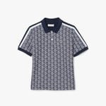 Lacoste Polo slim fit jacquard monogramme Taille 42 Bleu Marine/blanc