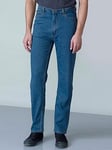 D555 Rockford Carlos Comfort Fit Stretch Jeans Blue, Stonewash, Size 50, Inside Leg Short, Men