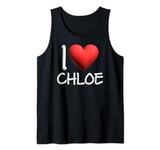 I Love Chloe Name Personalized Girl Woman Friend Heart Tank Top