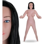 Rebecca vibrating brunette blow up sex doll with 3D face- inflatable woman