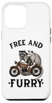 Coque pour iPhone 14 Pro Max Free And Furry Moto Biker Opossum Raton laveur