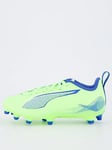 Puma Junior Ultra 5 Play Firm Ground Football Boots-Blue, Blue, Size 3