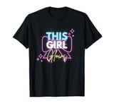 This Girl Glows For Kids Tie Dye Bright Colors 80's and 90's T-Shirt