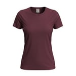 Stedman 4P Classic Women T-shirt Vinröd bomull Large Dam