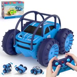 ifollower Voiture Télécommandée–Type C Charge Direct MonsterTruck Amphibie, 4x4 Voitures Télécommandé Tout Terrain 360°Rotation avec LED Lumière, Étanche Exterieur Intérieur Jouet pour Enfant 3-8 Ans