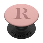 Lettre R Monogramme Nom Initiale R Rose Marron Cadeau pour elle PopSockets PopGrip Adhésif