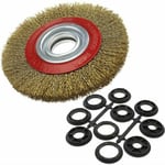 Jalleria - Brosse circulaire en acier pour nettoyer touret à meuler, diamètre 150mm