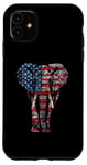 Coque pour iPhone 11 Drapeau américain éléphant
