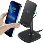 Chargeur Induction, 15w Certifié Qi Charge Rapide À Double Bobine, Lumière Adaptative Facile À Dormir, Chargeur Sans Fil Pour Iphone 13 12 11 8 Pro Xr Xs X Samsung S22 S21 S20 Lg, Noir[L59]