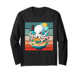 Octopus Ramen Japanese food pagoda playful cute Sea bowl Long Sleeve T-Shirt