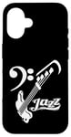 Coque pour iPhone 16 Guitare basse Jazz Musicien