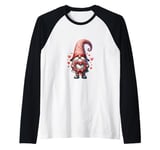 Heart Wreath Frame Of Valentines Roses Valentines Day Gnome Raglan Baseball Tee