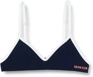 Calvin Klein Bra Girl's Moulded Bralette Lightly Padded Slip-on Blue 12-14 Years