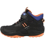 Geox Garçon J New Savage Boy B A Chaussures, Black/Orange, 30 EU