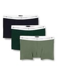 Tommy Hilfiger Men Pack of 3 Boxer Short Trunks Stretch Cotton, Multicolor (Hunter/Stonewash Gr/Des Sky), S