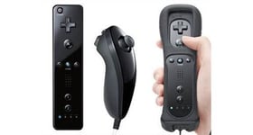 Qumox manette wiimote noire - wii nunchunk - produit compatible pour wii u wii mini