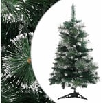 Vidaxl - Sapin de Noël artificiel avec support Vert et blanc 60 cm pvc n/a