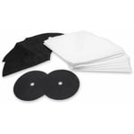 Set cônes filtrants, filtre à charbon, filtre protection moteur pour aspirateur robot aspirateur multi-usages FilterQueen Majestic 360 - Vhbw