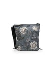 Ceannis Flower Linen Shoulder bag Blue