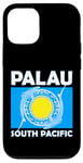 Coque pour iPhone 12/12 Pro Drapeau de Palau Pacifique du Sud Requin Bleu