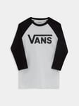 VANS Kids Classic Raglan Short Sleeve Cotton T-Shirt White