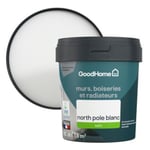 Peinture résistante murs, boiseries et métal GoodHome blanc North Pole satin 0,75L