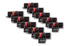 vhbw 10x Rouleaux d'encre noir-rouge compatible avec Canon MP 120 DLE, 120 LTS, 120 DH calculatrice de poche, caisse enregistreuse