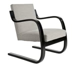 Artek - Fåtölj 402, Läder L2, Elegance Black, Klarlackad björk - Alvar Aalto - Musta - Puu