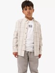 Angel & Rocket Kids' Noah Check Pocket Detail Shirt, Grey