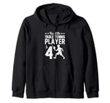 4th Birthday Table Tennis player 4 Years Old Zip Hoodie