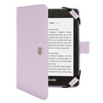 TECHGEAR LILAC Kindle PU Leather Folio Case Cover With Magnetic Clasp + Screen Protector for Amazon Kindle eReaders 12th - 4th Generation (2024-2011) & Kindle Paperwhite with 6 inch Screen