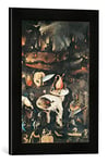 Kunst für Alle 'Encadré Image de Hieronymus Bosch Ailes Bosch, Jardin de la lüste, Droite, d'art en qualité Photos Fait Main de Cadre, 30 x 40 cm, Noir Mat