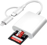 Lecteur De Carte Sd Pour Iphone, Lecteur De Carte Sd Usb C Pour Micro Sd/Sd, Adaptateur Micro Sd, Lecteurs Carte Mémoire Externes, Adaptateur De Carte Sd Pour Iphone, Ipad, Galaxy