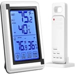 Station météo sans fil avec capteur extérieur Station météo sans fil thermomètre numérique prévision météo capteur LCD hygromètre baromètre intérieur et extérieur 60m Retoo