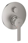 GROHE Lineare Single-Lever Shower/Bath Mixer Trim Set, 3-Way-Diverter, Concealed Installation, Stainless Steel-Look, 24095DC1