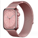 Milanese loop-rem för Apple Watch-band iwatch Series 9 3 6 5 SE 7 8 Ultra 2 starlight pink gold 38mm/40mm/41mm