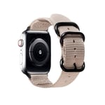 SKALO Nato-ranneke Nylon Apple Watch Series 4-6 44mm - Beige