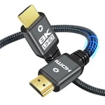 Yauhody Câble HDMI 2.1 10m 8K, 48Gbps Ultra Haute Vitesse Cable HDMI 4K 120Hz 8K 60Hz 10K 4K 144Hz eARC HDCP 2.2 & 2.3 Dynamic HDR 3D pour PS5, PS4, TV, Monitor, X box Series