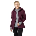 Peter Storm WoMens Downpour Waterproof Jacket with Rollaway Hood, Hiking Raincoat - Purple - Size 14 UK