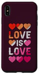 Coque pour iPhone XS Max Lesbienne, Cœurs, L'amour est l'amour, Fierté LGBT