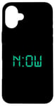 Coque pour iPhone 16 Plus Bleu sarcelle Aqua Graphic The Time Is Now